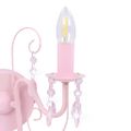 vidaXL Nástenná lampa s korálkami ružová 2 x žiarovka E14