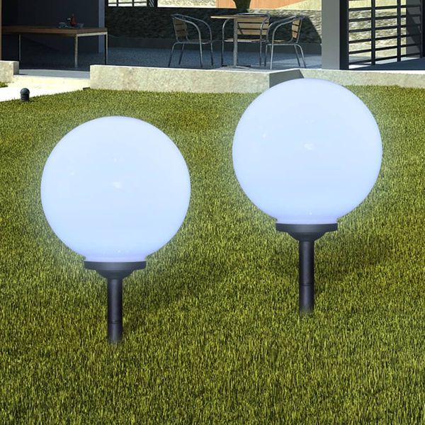 vidaXL Vonkajšie LED lampy k chodníku so špicatým hrotom 4 ks 30 cm