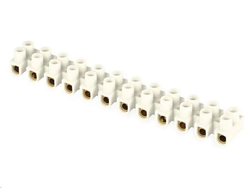 Skrutková svorkovnica 12× 4–6mm2, 450 V, biela, EMOS A4102