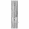 vidaXL Highboard so zásuvkou Sivý Sonoma 45,5 x 34 x 127 cm
