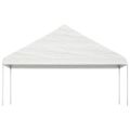 vidaXL Altánok so strechou, biely 5,88x2,23x3,75 m, polyetylén