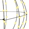 vidaXL Lopta 2 ks 192 LED Teplá biela 40 x 40 x 43,5 cm Kov