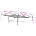 vidaXL Posteľ bez matraca 75x190 cm masívna borovica