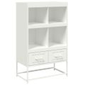 vidaXL Vysoká skrinka biela 68x39x111,5 oceľ