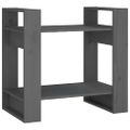 vidaXL Knižnica/deliaca stena sivá 60x35x57 cm masívna borovica