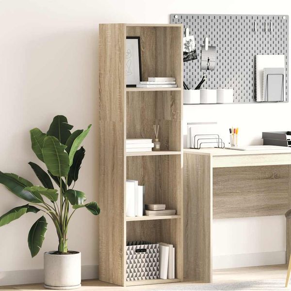 vidaXL Knižnica dub sonoma 40x24x176 cm kompozitné drevo
