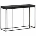 vidaXL Konzolový stolík čierny 110x35x76 cm akáciový a mangovníkový masív