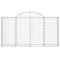 vidaXL Oblúkové gabiónové koše 13 ks 200x30x100/120cm pozinkov. železo