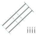 vidaXL Zabezpečovacia mriežka na okná s 3 priečkami 3 ks 630-1140 mm