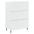 vidaXL Zásuvkový kabinet Biela 66 x 34,5 x 92 cm Kompozitné drevo