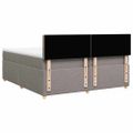 vidaXL Boxspring posteľ s matracom sivohnedý 200x200 cm látka