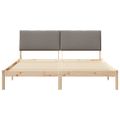 vidaXL Rám postele Hnedá a taupe 200 x 200 cm Borovicový masív