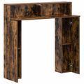 vidaXL Rám krbu Dymový dub 102 x 18 x 100,5 cm Kompozitné drevo