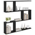 vidaXL Stenná polica Čierny dub 80 x 12 x 79,5 cm Kompozitné drevo