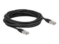 Patch kábel - RJ-45 (M) do RJ-45 (M) - 5 m - 7 mm - S/FTP - CAT 6a - neobsahuje halogén, vonkajší - čierna