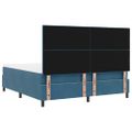 vidaXL LED box s pružinami Tmavomodrá 180 x 200 cm Zamat