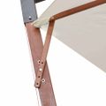 vidaXL Visiaci slnečník 350 cm, drevená tyč, biely