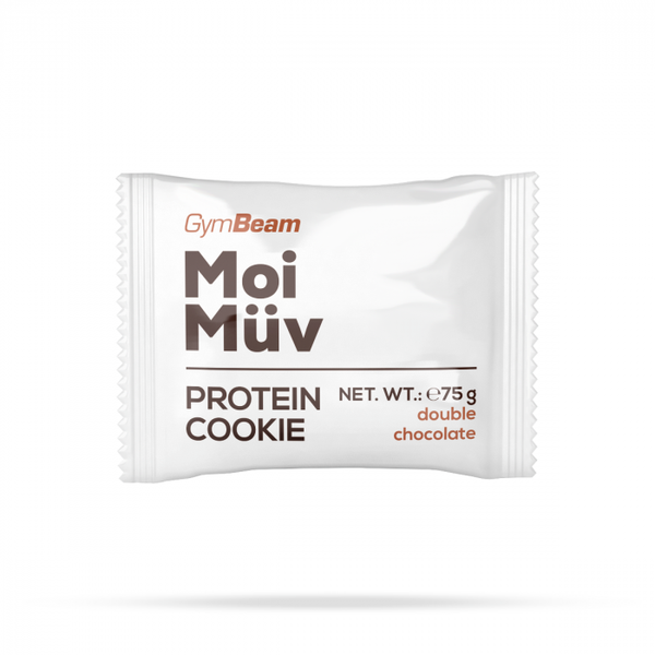 MoiMüv Protein Cookie - GymBeam, dvojitá čokoláda, 75 g