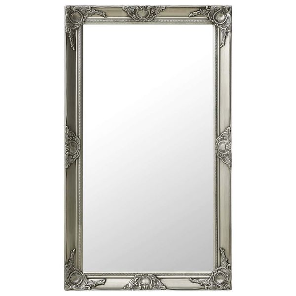 vidaXL Nástenné zrkadlo v barokovom štýle 60x100 cm strieborné