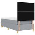 vidaXL Posteľ s pružinovým rámom Svetlosivá 200 x 100 cm látka