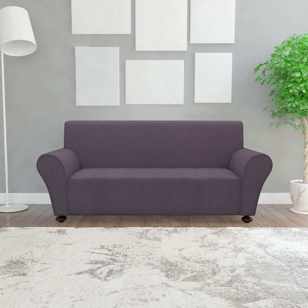 vidaXL Naťahovací poťah na pohovku, antracitový, polyester