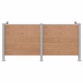 vidaXL Plot pre odpadkový kôš Hnedá 237 x 85 x 115 cm Hliník a WPC