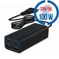 GEMBIRD GaN, 2xType C/2xUSB, Nabíjačka 100W
