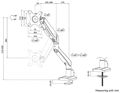 Neomounts  DS70-250SL1 Neomounts NEXT Slim Desk Mount, single display (topfix clamp/grommet), silver Držák, VESA, stolní, pro plochý/zakrivený monitor, úhloprícka 17–35", náklon 90°, otácení 180°, rotace 360°, nosnost 9kg, stríbrn