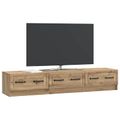 vidaXL TV skrinka 147 x 34,5 x 27 cm Dub artisan Kompozitné drevo