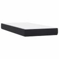 vidaXL Posteľný rám boxspring s matracom a LED čierny 90x220 cm zamat