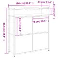 vidaXL Botník so 4 výklopnými zásuvkami hnedý dub 100x34x112 cm