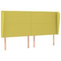vidaXL Čelo postele so záhybmi zelené 183x23x118/128 cm látka