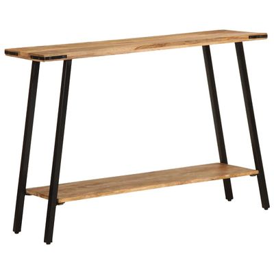 vidaXL Konzolový stolík 110x30x75 cm masívne mangovníkové drevo