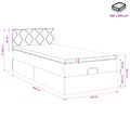 vidaXL Polohovací postel s matrací Modrá 100 x 200 cm Látka
