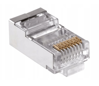 Konektor UTP CAT5e RJ45 8p8c tienený neskladaný na drôt