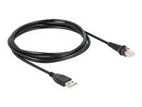 Kábel skenera čiarových kódov - RJ-50 (M) do USB (M) - USB 2.0 - 1.5 m - čierna