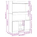 vidaXL Vysoká skrinka čierna 92x33x140 cm kompozitné drevo