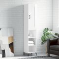 vidaXL Vysoká skrinka biela 34,5x34x180 cm spracované drevo