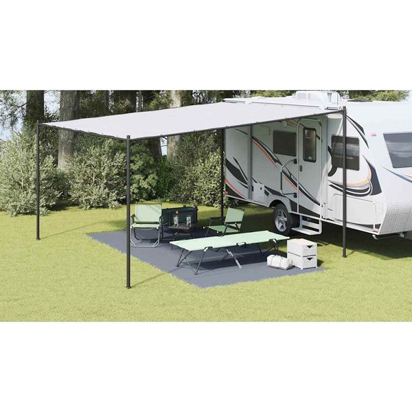 vidaXL Koberec do stanu Modrá a šedá 500 x 250 cm Polyetylén