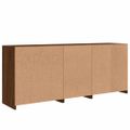 vidaXL Komoda s LED svetlami hnedý dub 181,5x37x67 cm