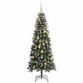 vidaXL Umelý vianočný stromček Zelená 180 cm PVC, plast a oceľ