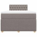 vidaXL Boxspring posteľ s matracom sivohnedý 120x200 cm látka