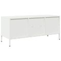 vidaXL TV skrinka biela 101,5x39x43,5 cm oceľ valcovaná za studena