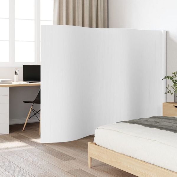 vidaXL Paraván biely šírka 400 cm výška 165 cm bambus