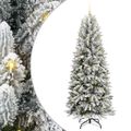 vidaXL Umelý vianočný stromček Biela 240 cm PVC a plast a oceľ a PE