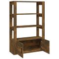 vidaXL Komoda dymový dub 80x30x119,5 cm spracované drevo