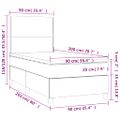 vidaXL Boxspring posteľ s matracom kapučínová 90x200 cm umelá koža