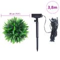 vidaXL Umelé krušpánové gule s LED svetlami 2 ks zelené 20 cm