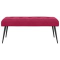 vidaXL Lavica s gombíkovým prešívaním Víno červené 110 x 40 x 46 cm
