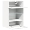 vidaXL Nástenné skrinky s LED osvetlením pre TV 2 ks biele 40x30x60,5 cm